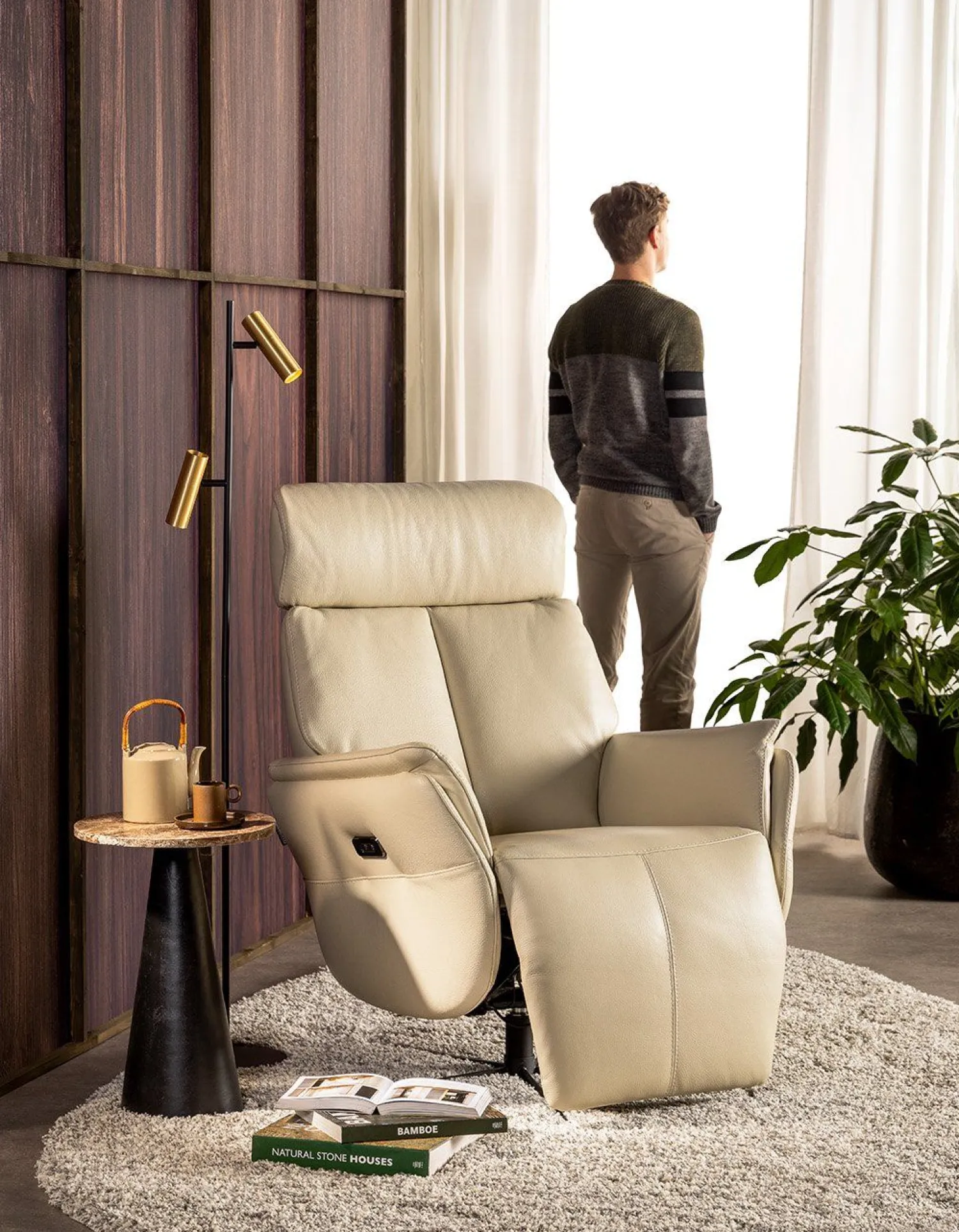 Vloerlampen|Vloerlampen-Feelings Wonen Pekato Vloerlamp Zwart, Goud