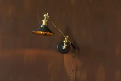 Industriële Wandlampen|Wandlampen-Dutchbone Penelope Wandlamp Black