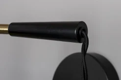 Industriële Wandlampen|Wandlampen-Dutchbone Penelope Wandlamp Black
