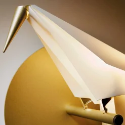 Wandlampen|Wandlampen-Moooi Perch Wandlamp Wit, goud