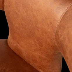 Eetkamerstoelen Zonder Armleuning-WOOOD Permit Eetkamerstoel Cognac