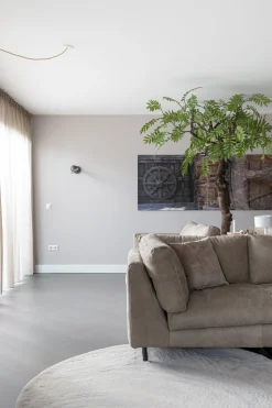 Vloerkleden|Ronde Vloerkleden-Trendhopper Perry Rond Vloerkleed Taupe