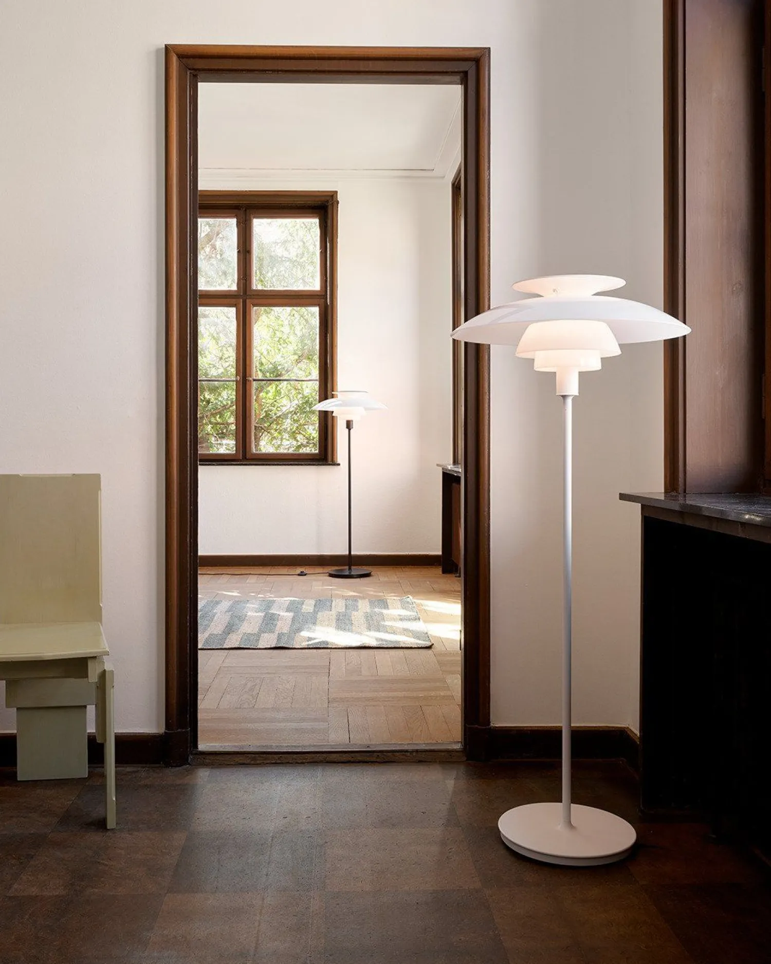Design Vloerlampen|Vloerlampen-Louis Poulsen PH 80 Vloerlamp Opal White