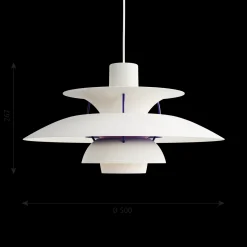 Design Hanglampen|Design Hanglampen-Louis Poulsen PH5 Hanglamp Classic Wit