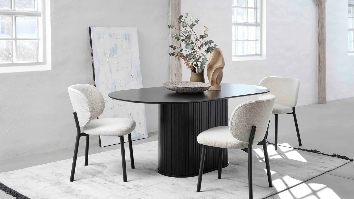 Ovale Eettafels-Feelings Wonen Philou Ovaal Eettafel Black Oak
