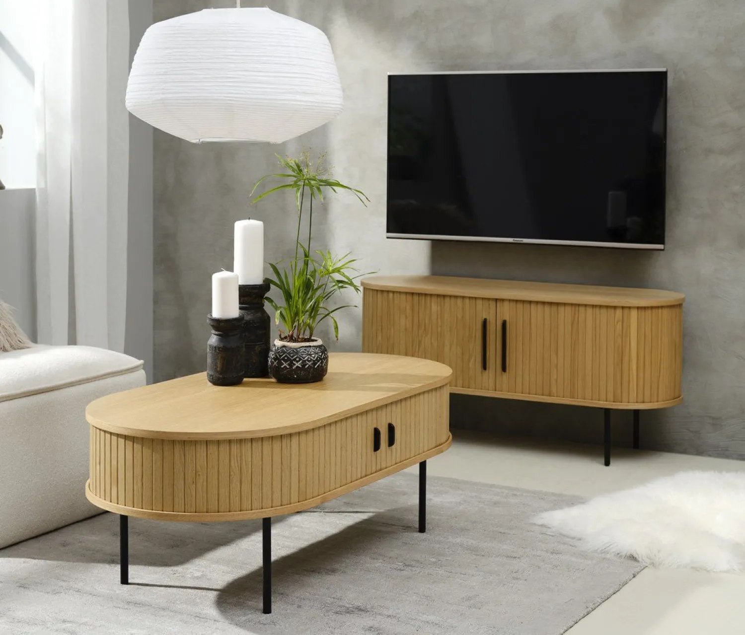 Ovale Salontafels-Eijerkamp Collectie Philou Salontafel Natural Oak