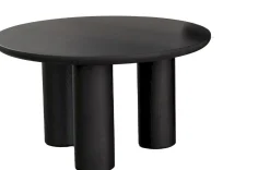 Houten Salontafels|Ronde Salontafels-Studio HENK Pillar Rond Salontafel Gerookt Gebeitst