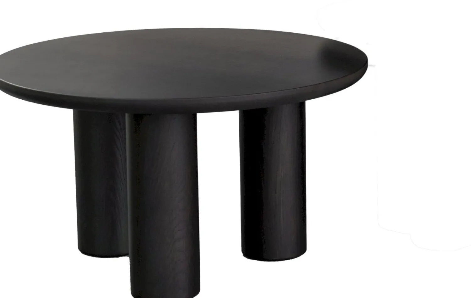 Houten Salontafels|Ronde Salontafels-Studio HENK Pillar Rond Salontafel Gerookt Gebeitst