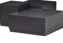 Houten Bijzettafels-WOOOD Pim Set van 3 Bijzettafels Black