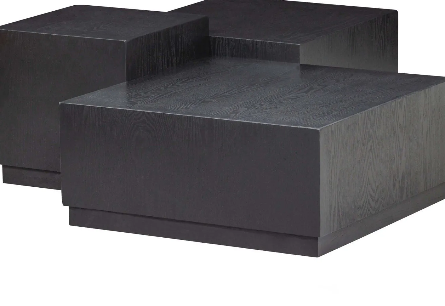 Houten Bijzettafels-WOOOD Pim Set van 3 Bijzettafels Black