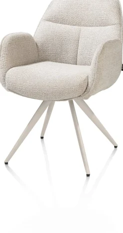 Eetkamerstoelen Met Armleuning-Henders en Hazel Pippa Armstoel Creme