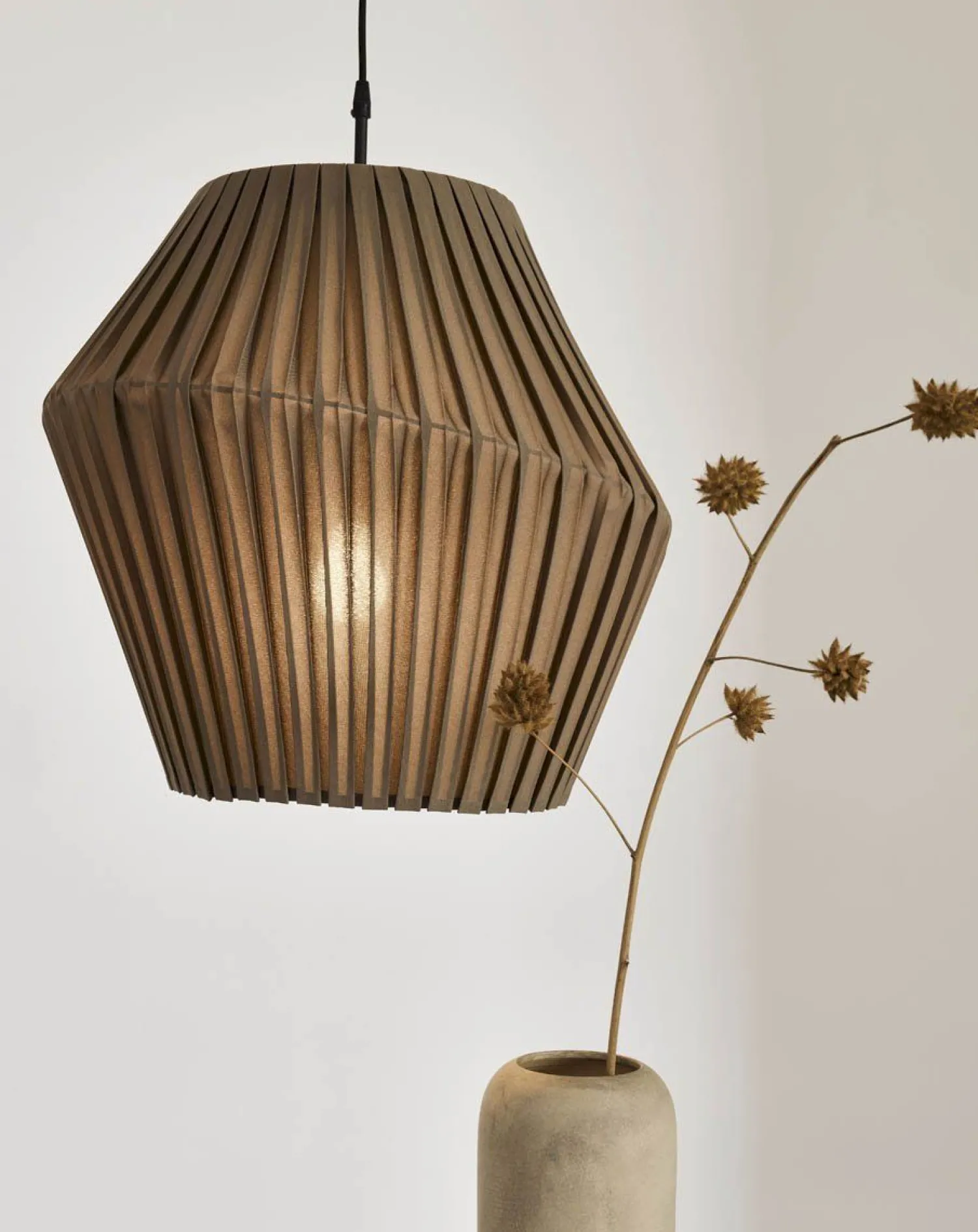 Design Hanglampen|Design Hanglampen-Hollands Licht Pleat 50 Hanglamp Sand Taupe