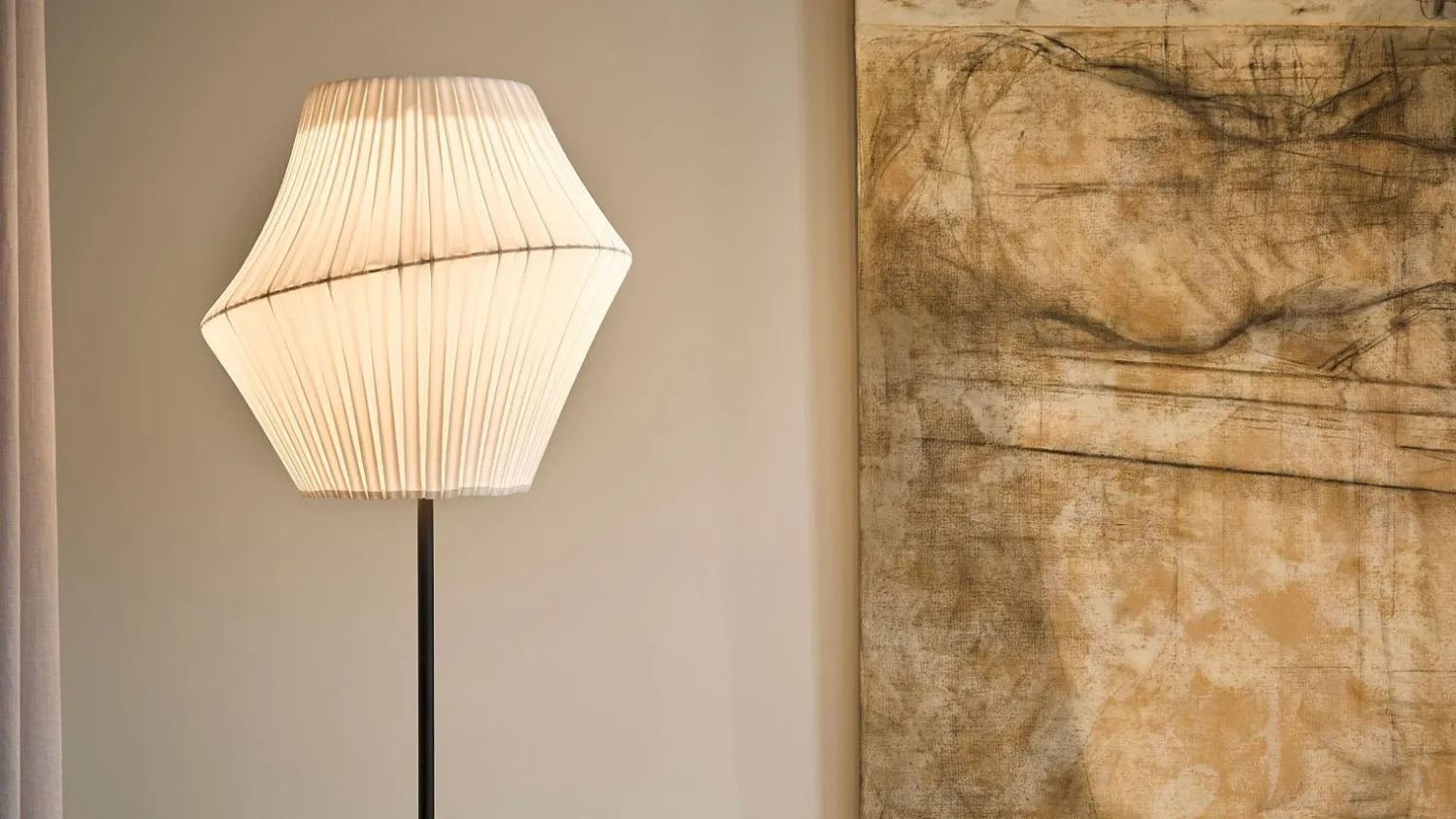Design Vloerlampen|Vloerlampen-Hollands Licht Pleat 50 Vloerlamp Off White