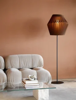 Design Vloerlampen|Vloerlampen-Hollands Licht Pleat 50 Vloerlamp Cinnamon Brown