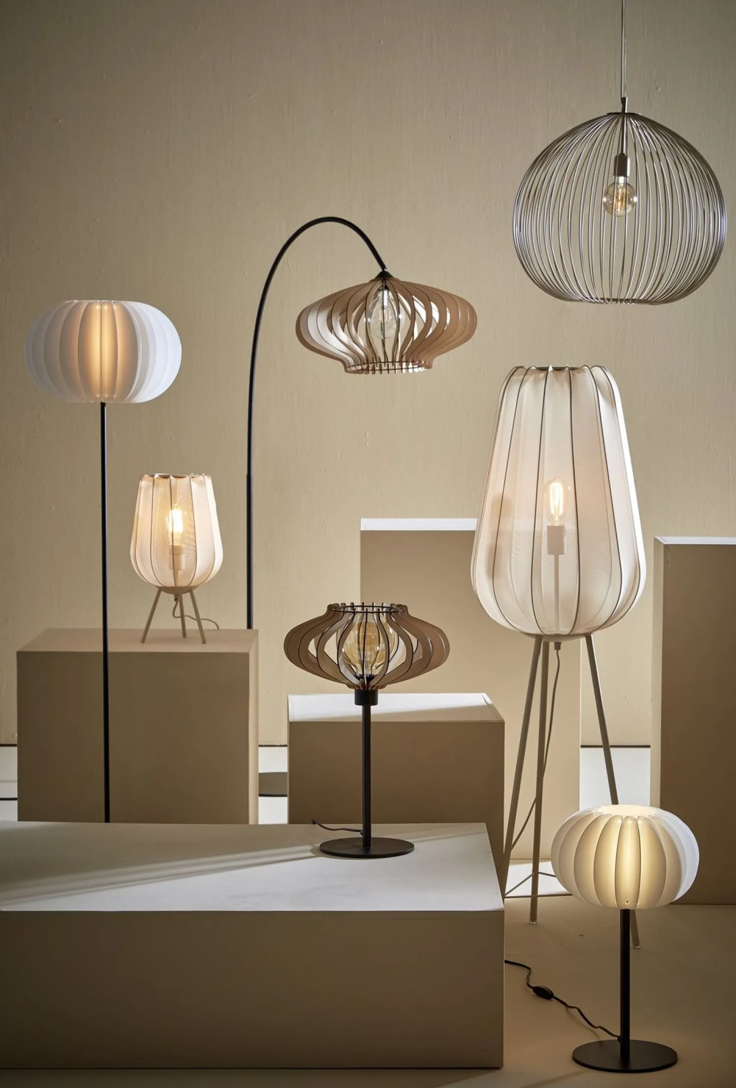 Vloerlampen|Vloerlampen-Trendhopper Plumeria Vloerlamp Zand