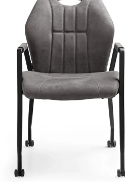 Eetkamerstoelen Met Wieltjes|Eetkamerstoelen Met Armleuning-Feelings Wonen Point Eetkamerstoel Antraciet