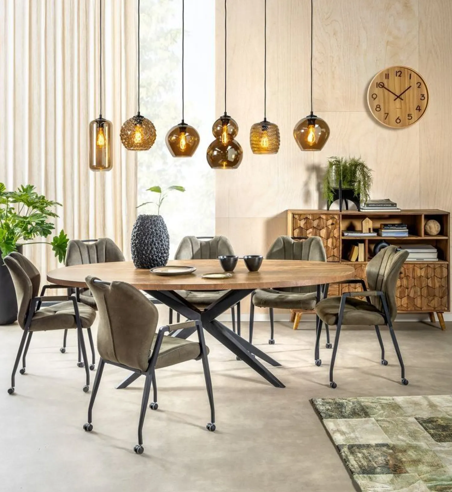 Eetkamerstoelen Met Wieltjes|Eetkamerstoelen Met Armleuning-Feelings Wonen Point Eetkamerstoel Moss