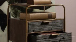 Nachtkastjes-WOOOD Polite Nachtkastje Antique Brass