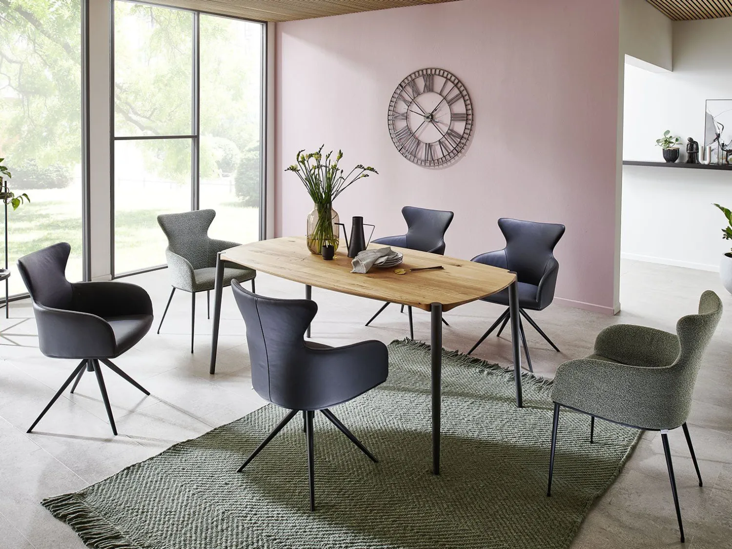 Houten Eettafels-Bert Plantagie Poppy Eettafel Pale Grey