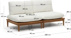 Tuinstoelen|Zitbanken-Kave Home Portitxol (Set 2) Tuinstoel Wit, Bruin