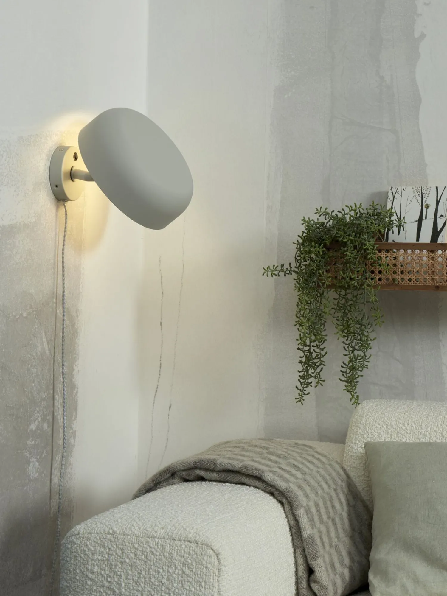 Wandlampen|Wandlampen-It's about RoMi Porto Wandlamp Light Grey