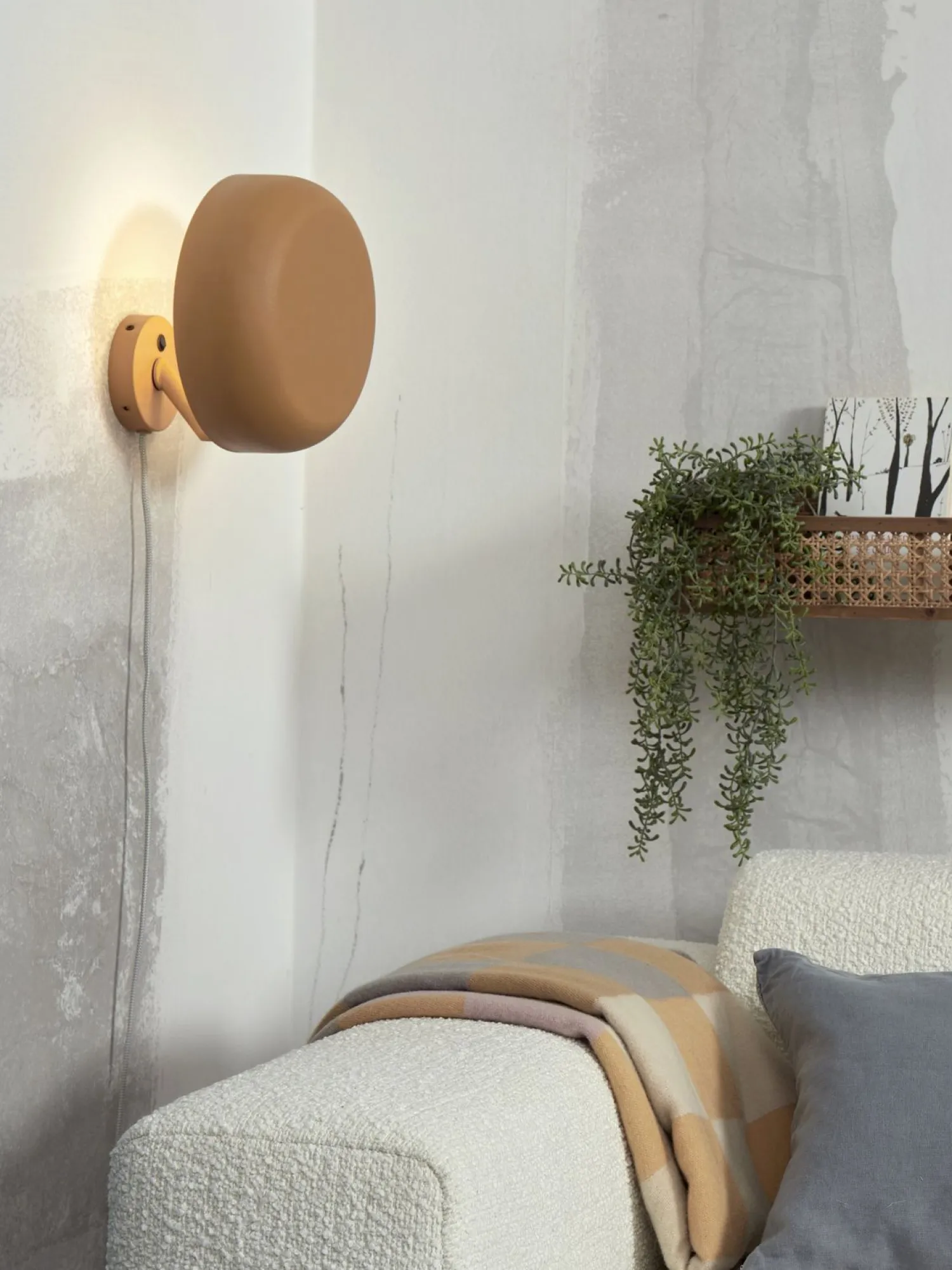 Wandlampen|Wandlampen-It's about RoMi Porto Wandlamp Mustard