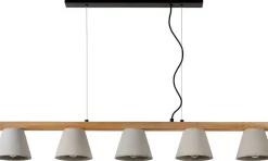 Industriële Hanglampen|Industriële Hanglampen-Lucide Possio Hanglamp Taupe, Naturel