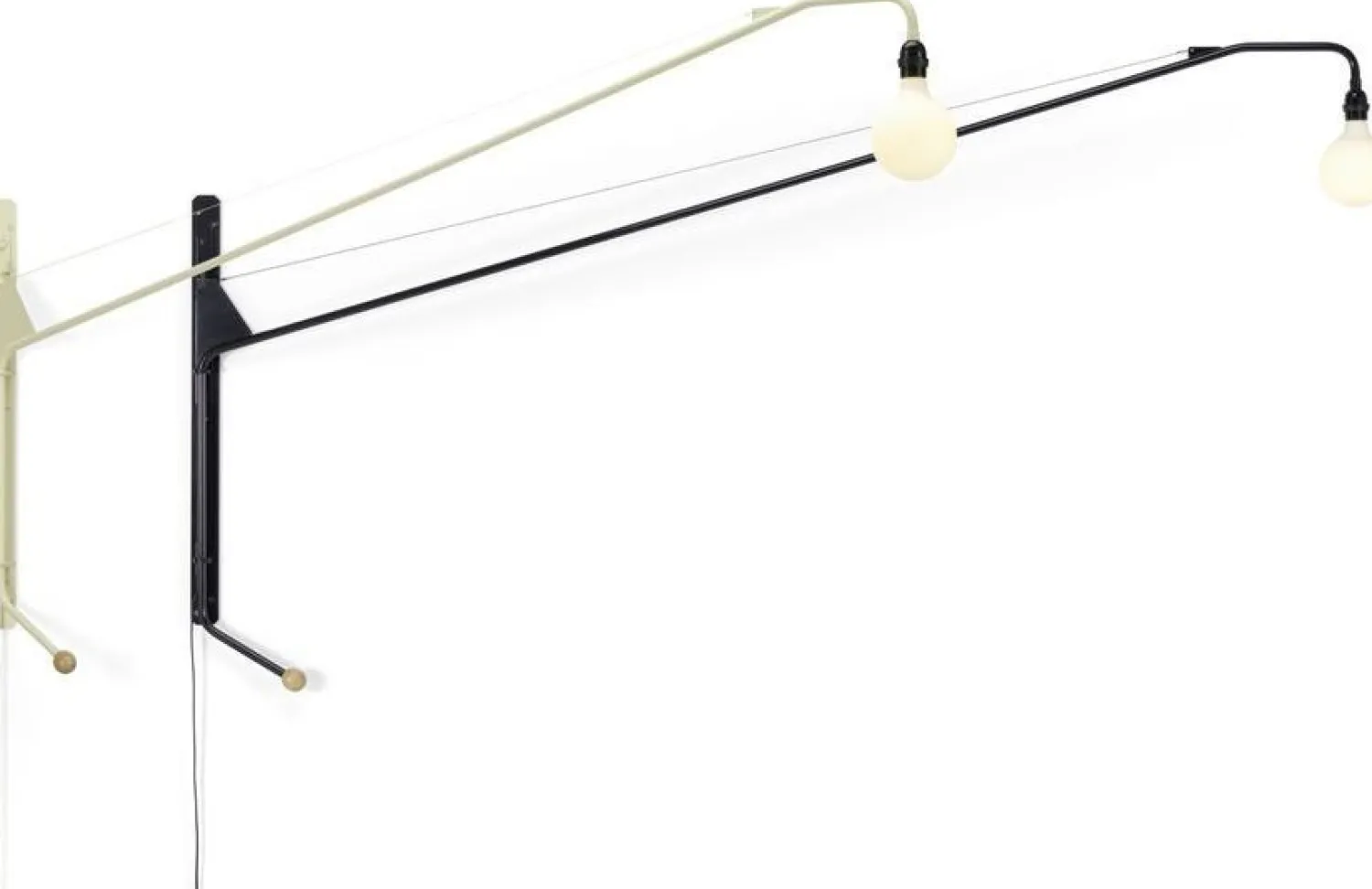Design Wandlampen|Wandlampen-Vitra Potence Wandlamp Ecru