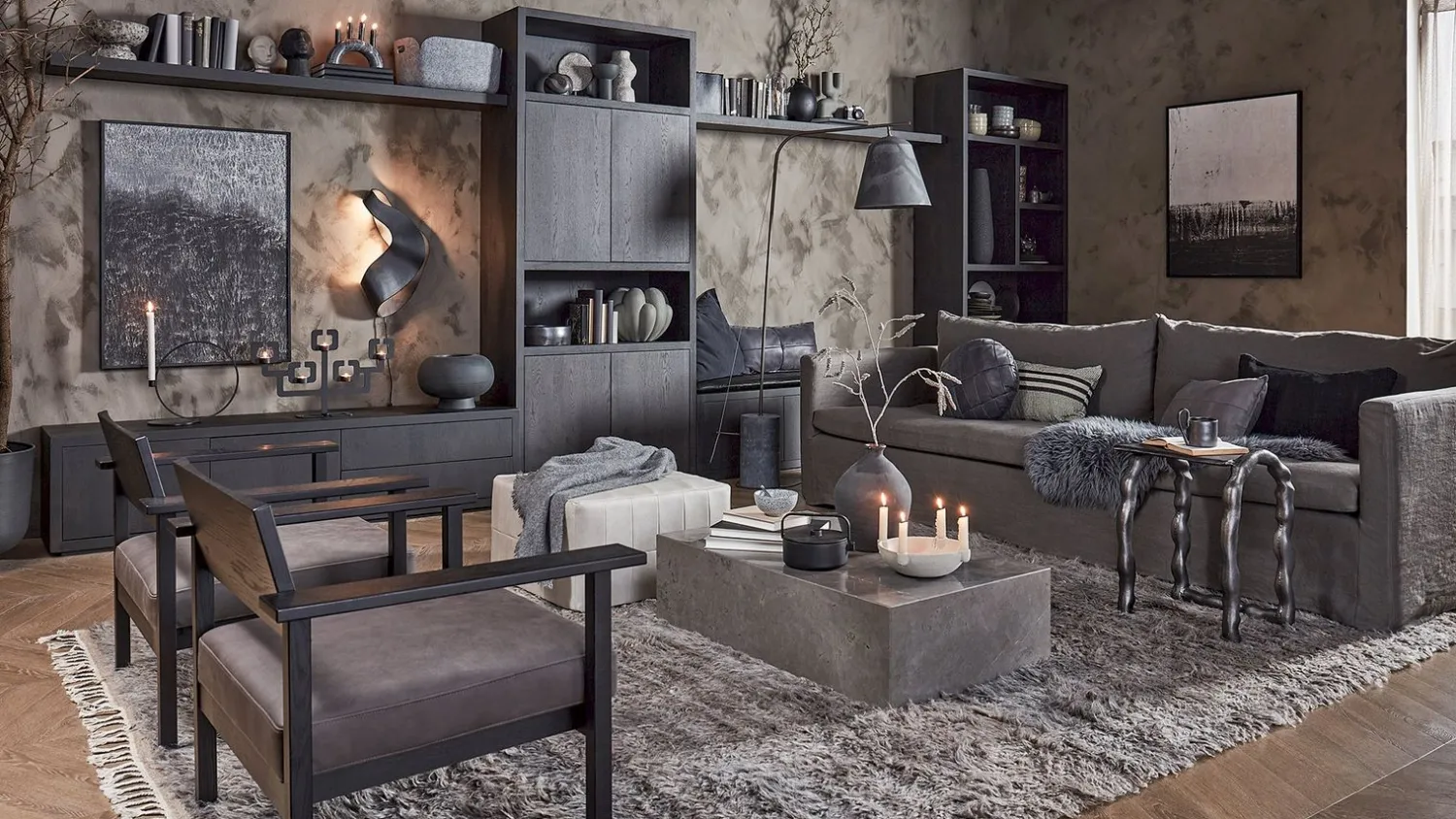 Vakkenkasten|Vakkenkasten-Eijerkamp Collectie Prado 4-deurs Vakkenkast Luxury Brown