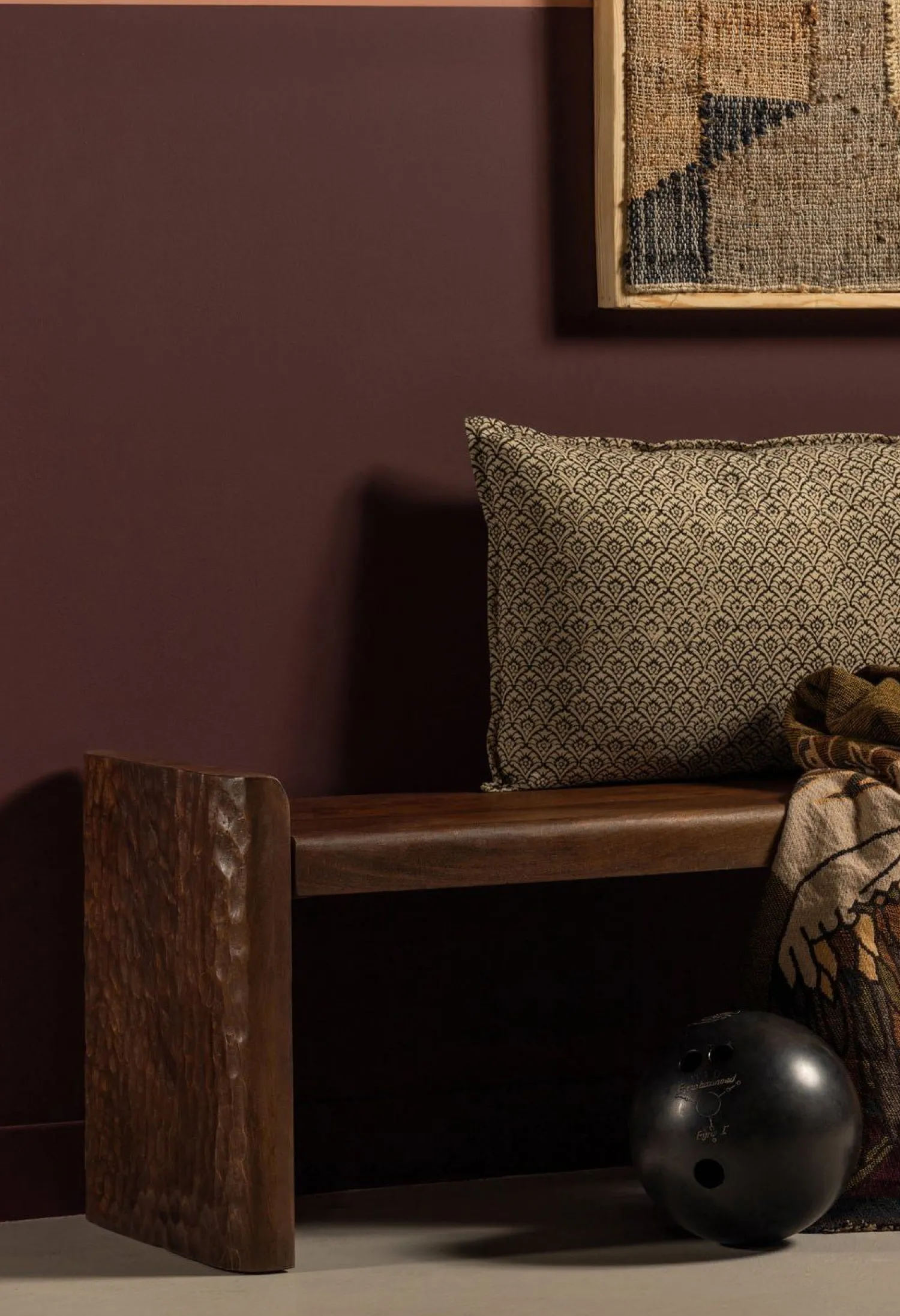 Zitbanken-WOOOD Prop Bankje Warm Brown
