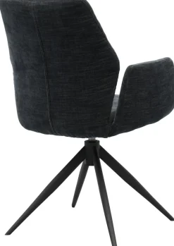 Draaibare Eetkamerstoelen|Eetkamerstoelen Met Armleuning-Trendhopper Pula Eetkamerstoel Black