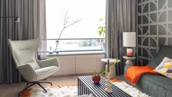 Design Fauteuils|Oorfauteuils-EYYE Puuro Fauteuil Donker groen