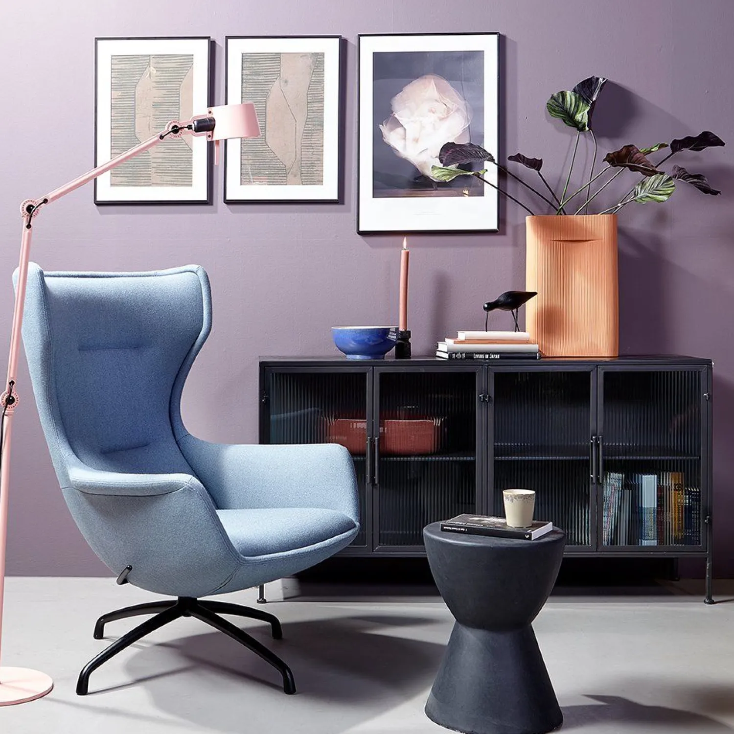 Design Fauteuils|Oorfauteuils-EYYE Puuro Fauteuil Donker groen