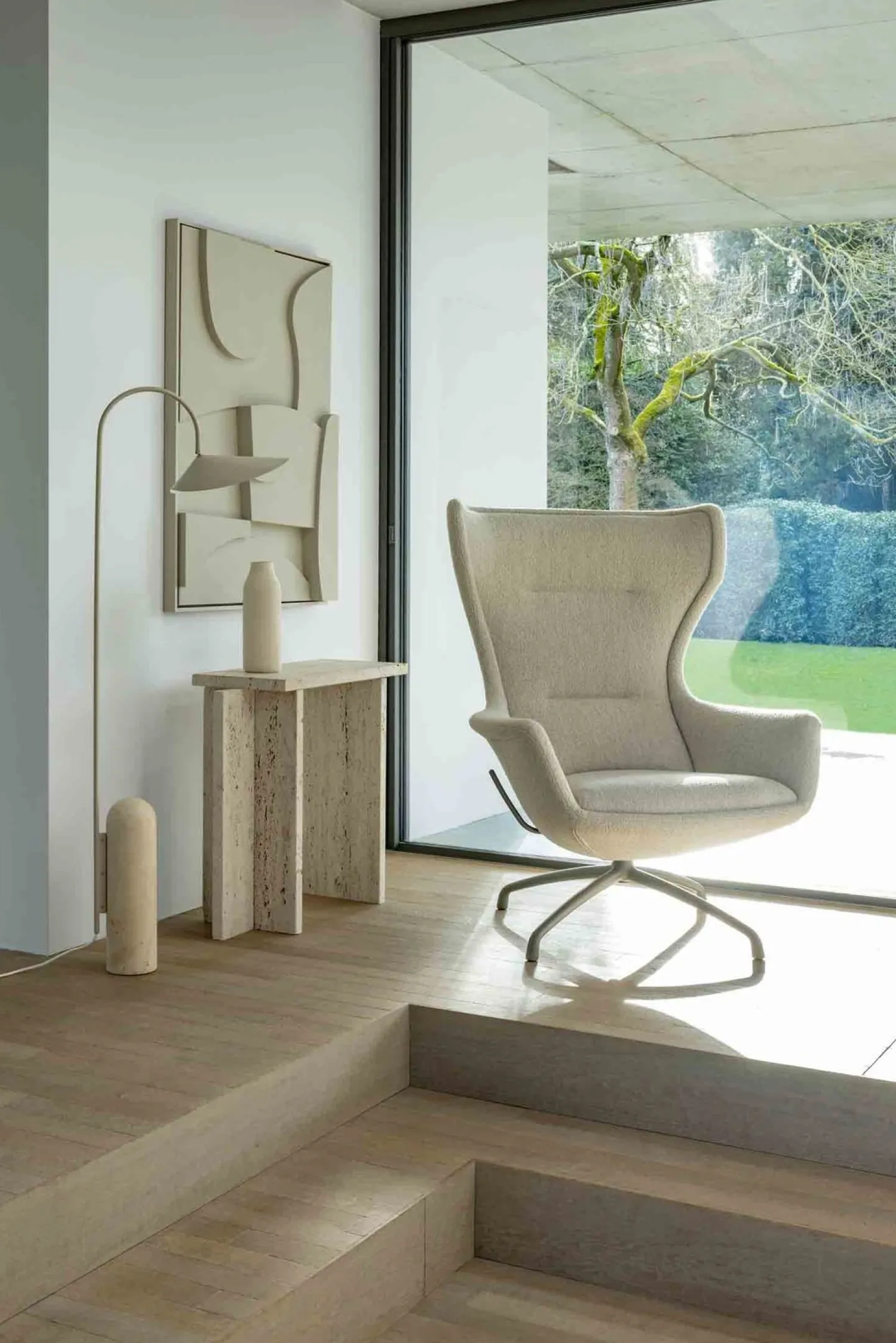 Design Fauteuils|Oorfauteuils-EYYE Puuro Fauteuil Donker groen