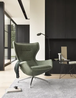 Design Fauteuils|Oorfauteuils-EYYE Puuro Fauteuil Donker groen