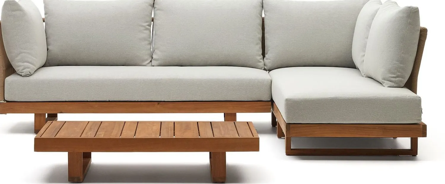 Loungesets-Kave Home Raco Loungeset Bruin, Grijs