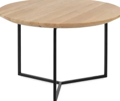 Houten Salontafels|Ronde Salontafels-Eijerkamp Collectie Rami Salontafel Naturel, Zwart