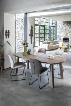 Eetkamerstoelen Zonder Armleuning-Henders en Hazel Ravi Eetkamerstoel Beige