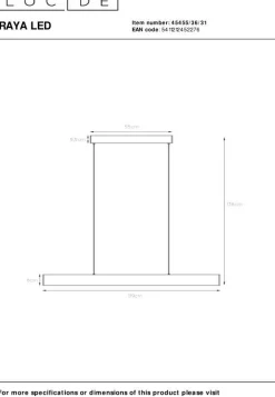 Moderne Hanglampen|Moderne Hanglampen-Lucide Raya Hanglamp Wit
