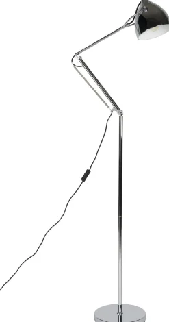 Moderne Vloerlampen|Vloerlampen-Zuiver Reader Vloerlamp Zilver