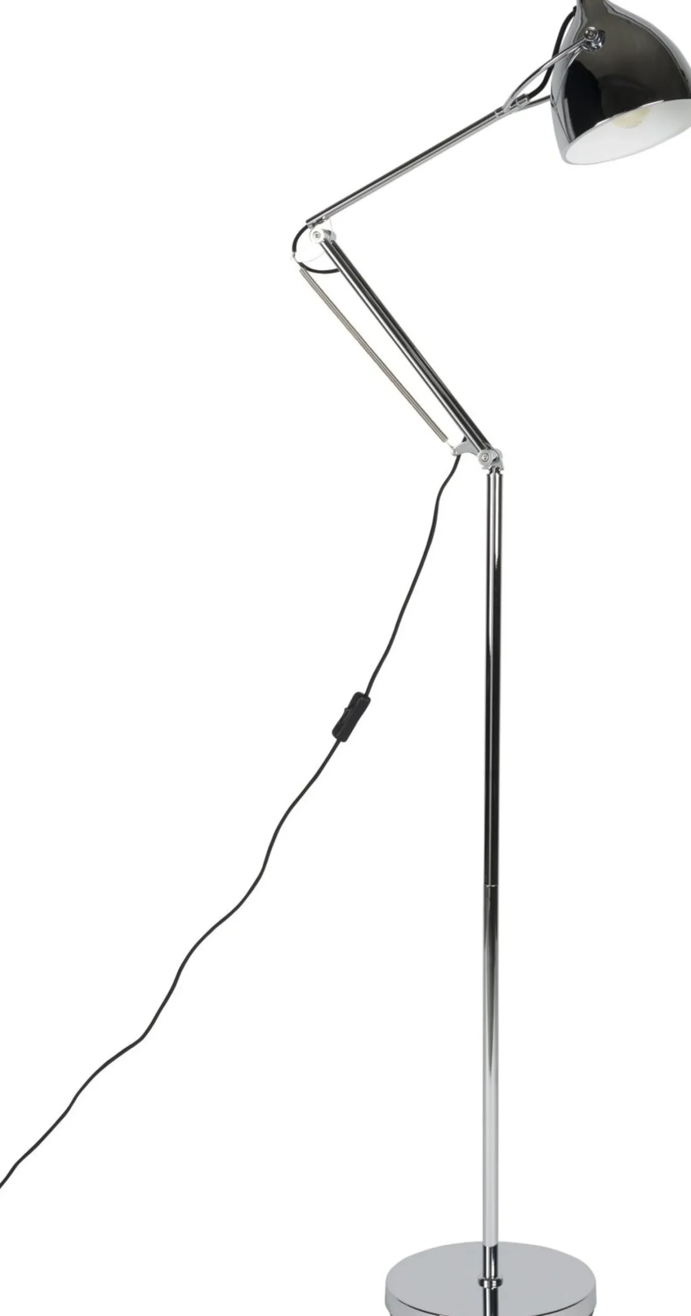 Moderne Vloerlampen|Vloerlampen-Zuiver Reader Vloerlamp Zilver