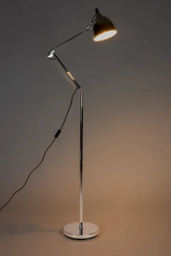 Moderne Vloerlampen|Vloerlampen-Zuiver Reader Vloerlamp Zilver