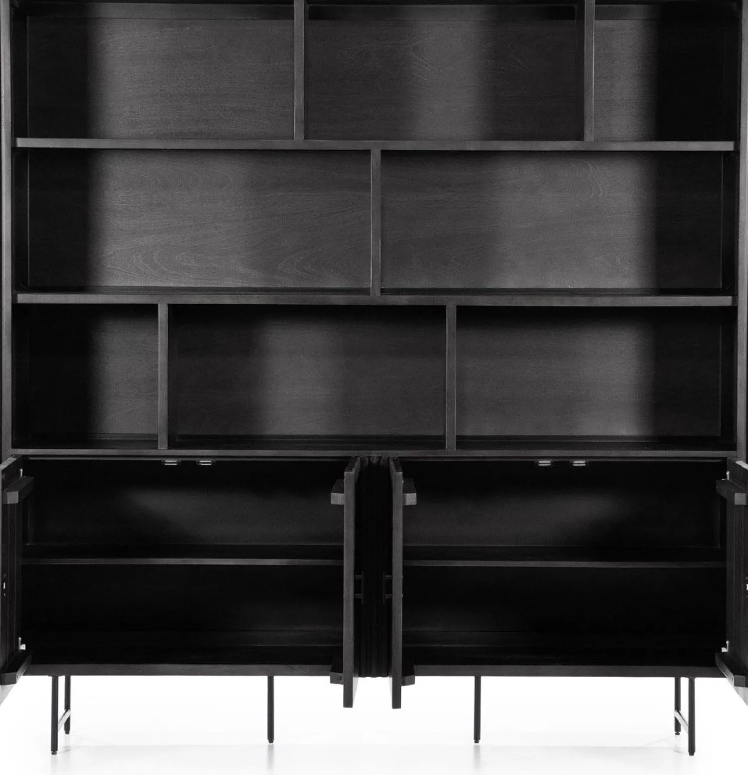 Boekenkasten|Opbergkasten-Eleonora Remi Wandkast Zwart