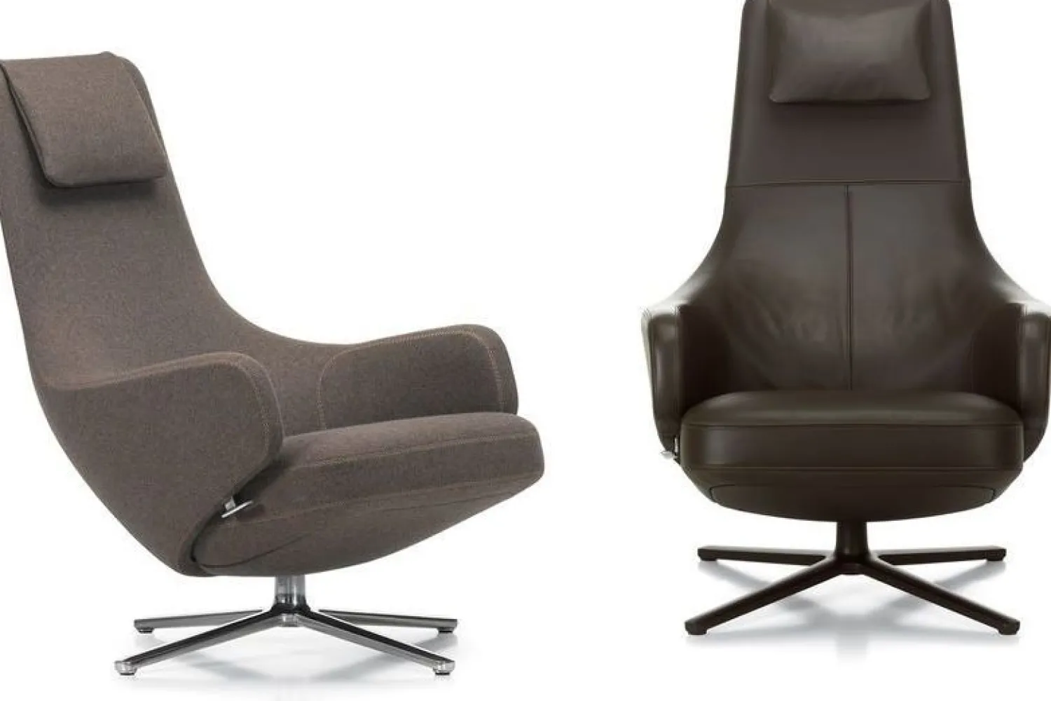 Design Fauteuils|Draaifauteuils-Vitra Repos Fauteuil Light Grey