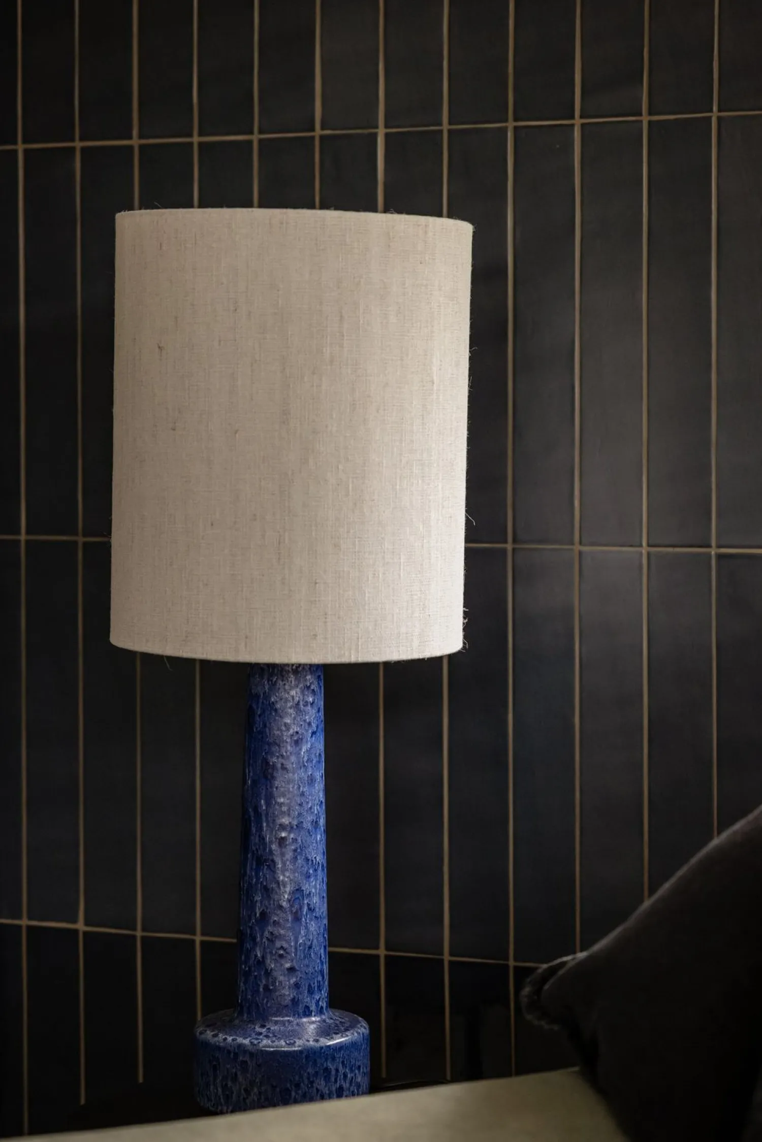 Tafellampen|Tafellampen-HKLIVING Retro Lampenvoet Blauw