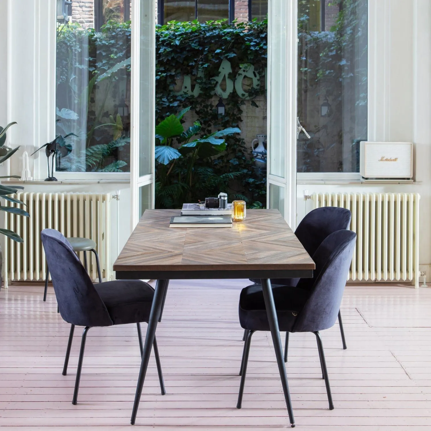 Houten Eettafels|Rechthoekige Eettafels-WOOOD Rhombic Eettafel Naturel