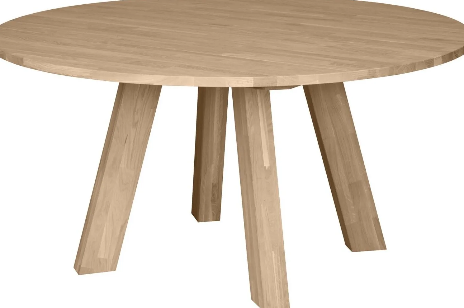 Houten Eettafels|Ronde Eettafels-WOOOD Rhonda XL Eettafel Natural Matt