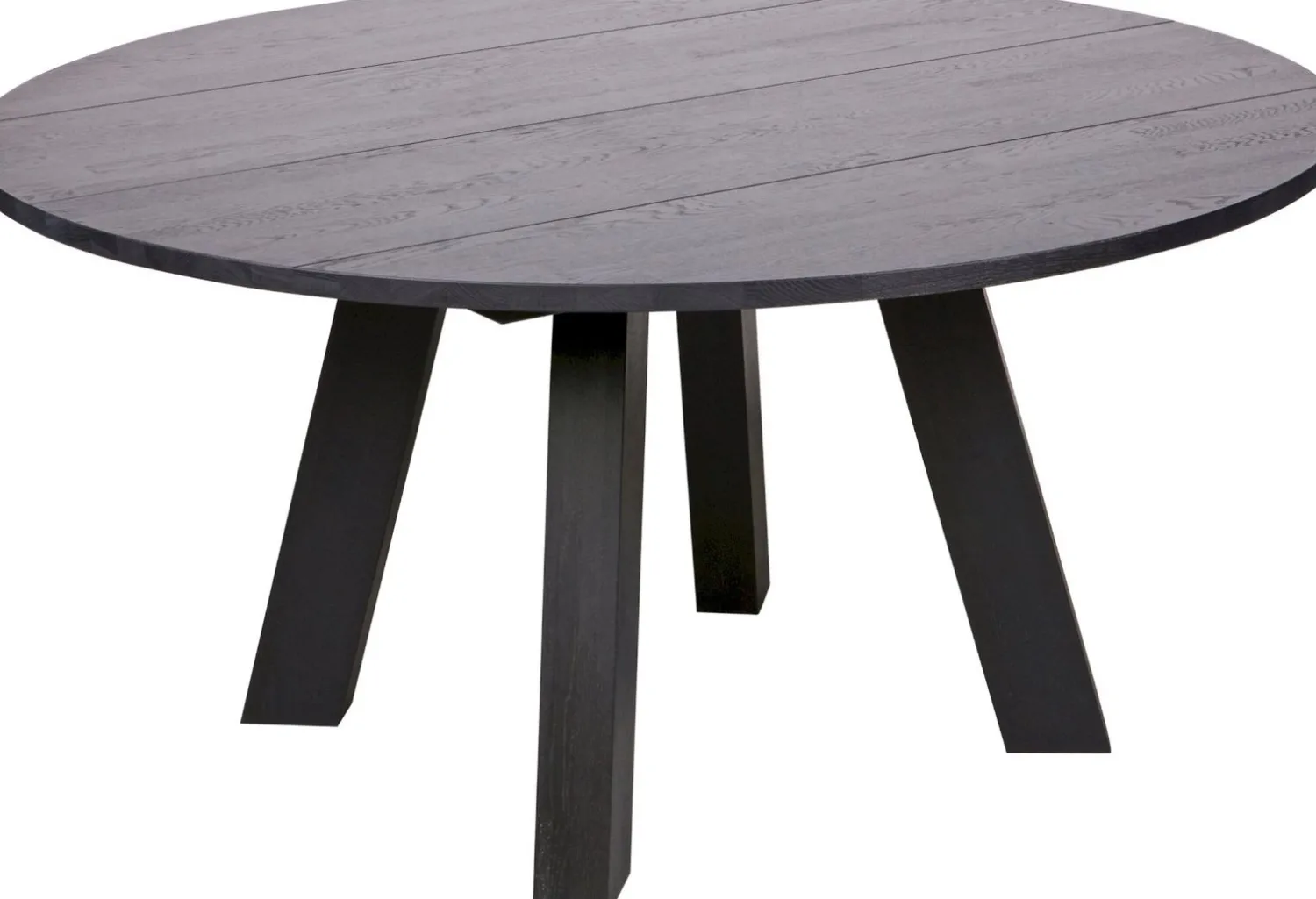 Houten Eettafels|Ronde Eettafels-WOOOD Rhonda XL Eettafel Blacknight