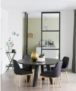 Houten Eettafels|Ronde Eettafels-WOOOD Rhonda XL Eettafel Blacknight
