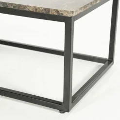 Marmeren Salontafels-Eleonora Rico Rechthoek Salontafel Zwart, Bruin